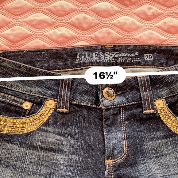 Guess Blue and Gold Straight Leg Jeans - Picture 10 of 13